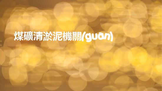 煤礦清淤泥機關(guān)鍵時辰！如何應(yīng)對都市排水系統(tǒng)的征詢題？